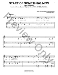 Start Of Something New (Nini version) piano sheet music cover